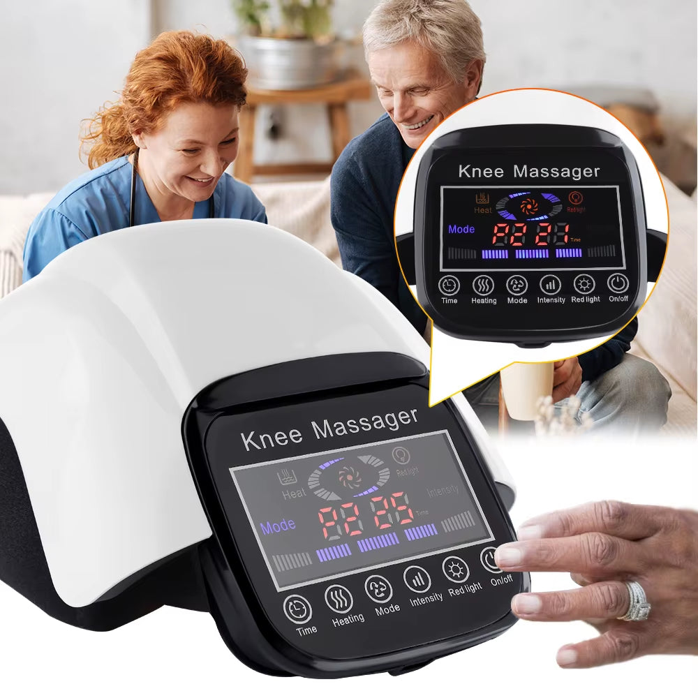 Electric Heating Knee Massager Air Pressure Vibration Infrared Joint Pads Physiotherapy Instrument Pain Relief Health Care