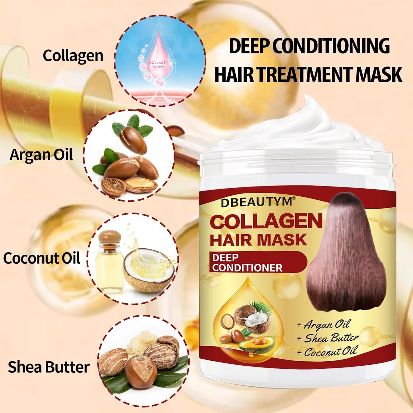 Revitalize Your Hair: Ultimate Collagen Hair Treatment Mask & Growth Serum for Nourishment, Repair, and Regrowth - Perfect for Men & Women!