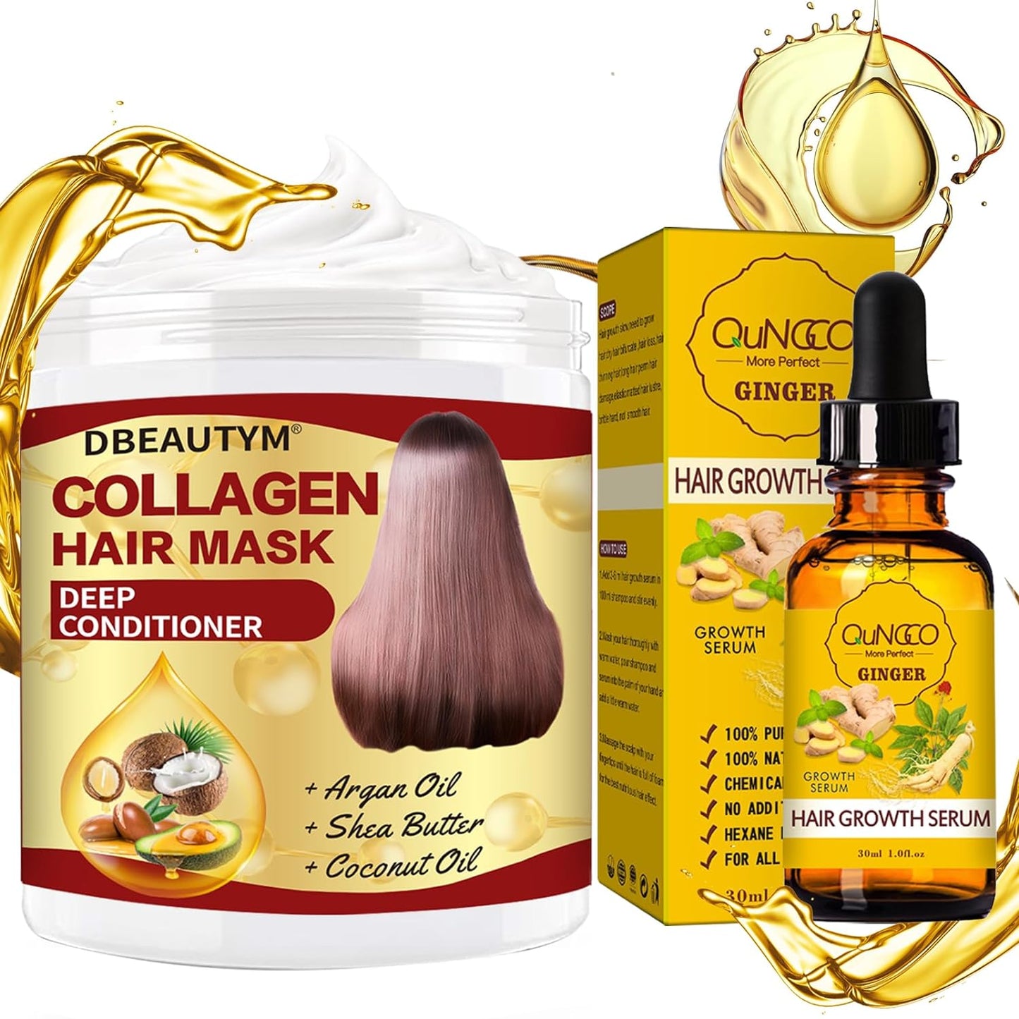 Revitalize Your Hair: Ultimate Collagen Hair Treatment Mask & Growth Serum for Nourishment, Repair, and Regrowth - Perfect for Men & Women!