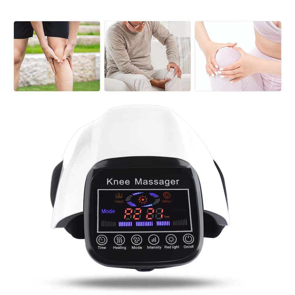Electric Heating Knee Massager Air Pressure Vibration Infrared Joint Pads Physiotherapy Instrument Pain Relief Health Care