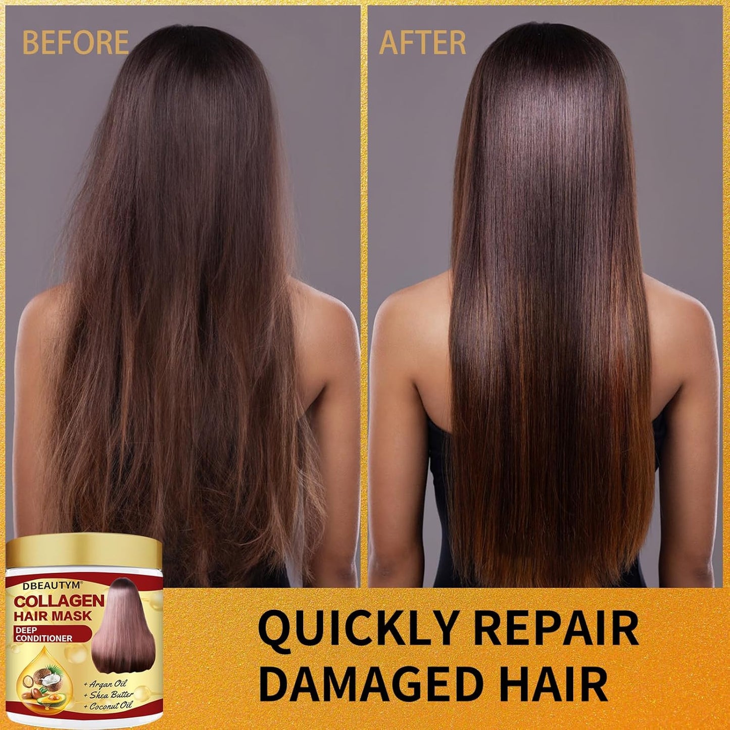 Revitalize Your Hair: Ultimate Collagen Hair Treatment Mask & Growth Serum for Nourishment, Repair, and Regrowth - Perfect for Men & Women!