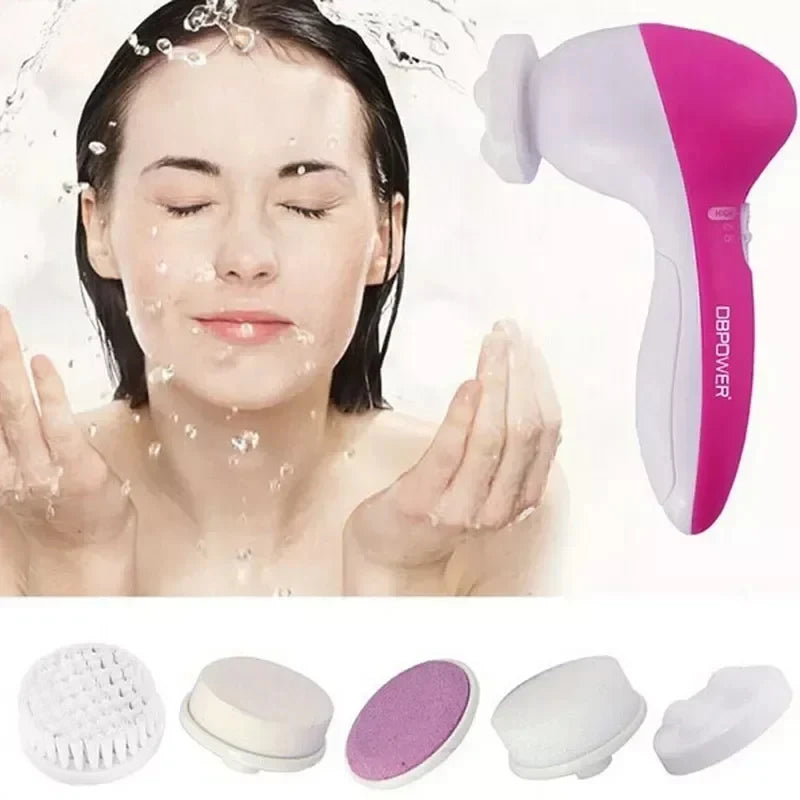 5-in-1 Facial Cleanser and Massager – Multi-Function Skin Care Tool for Deep Cleansing and Rejuvenation