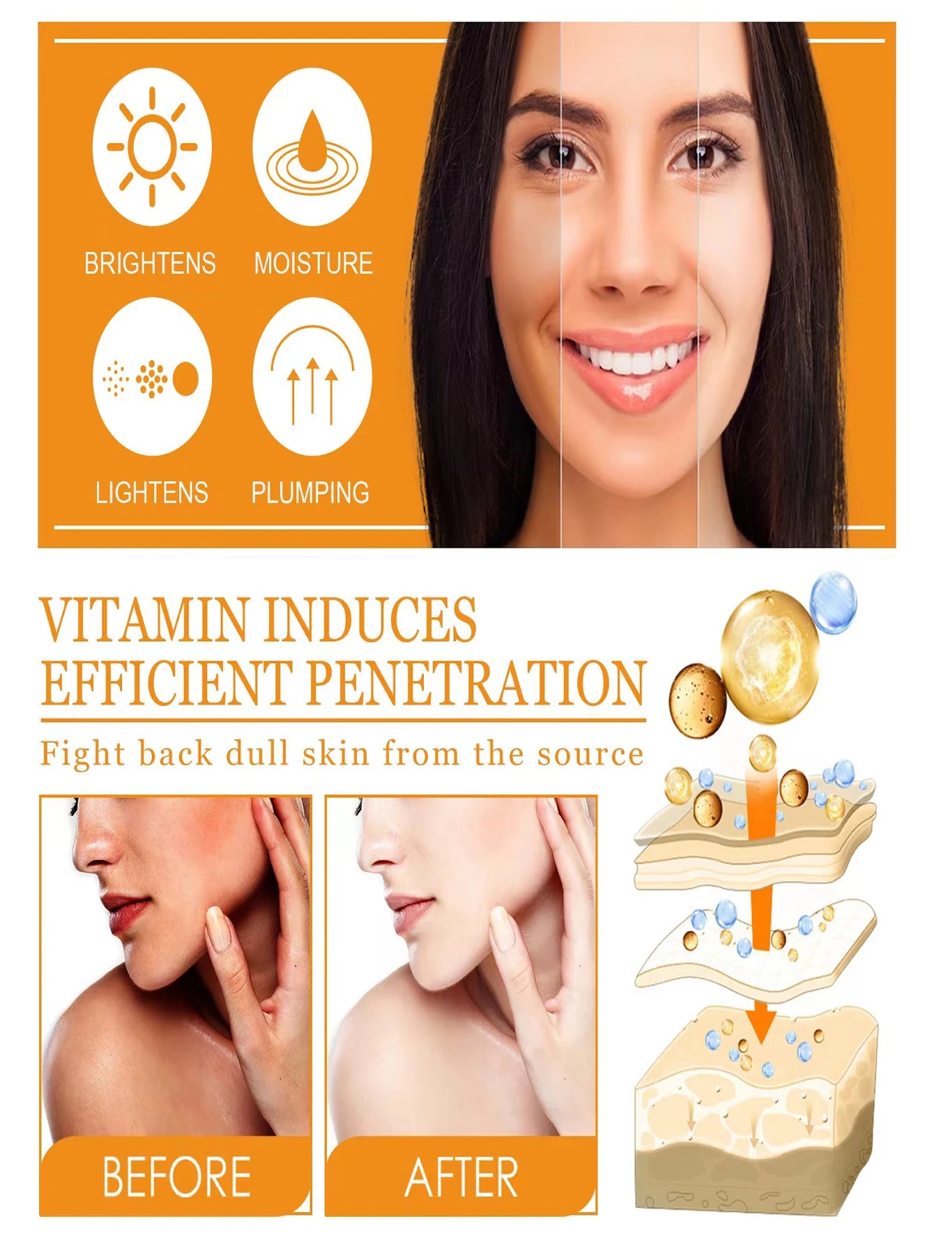 Vitamin C Serum for Face Whitening Facial Serum