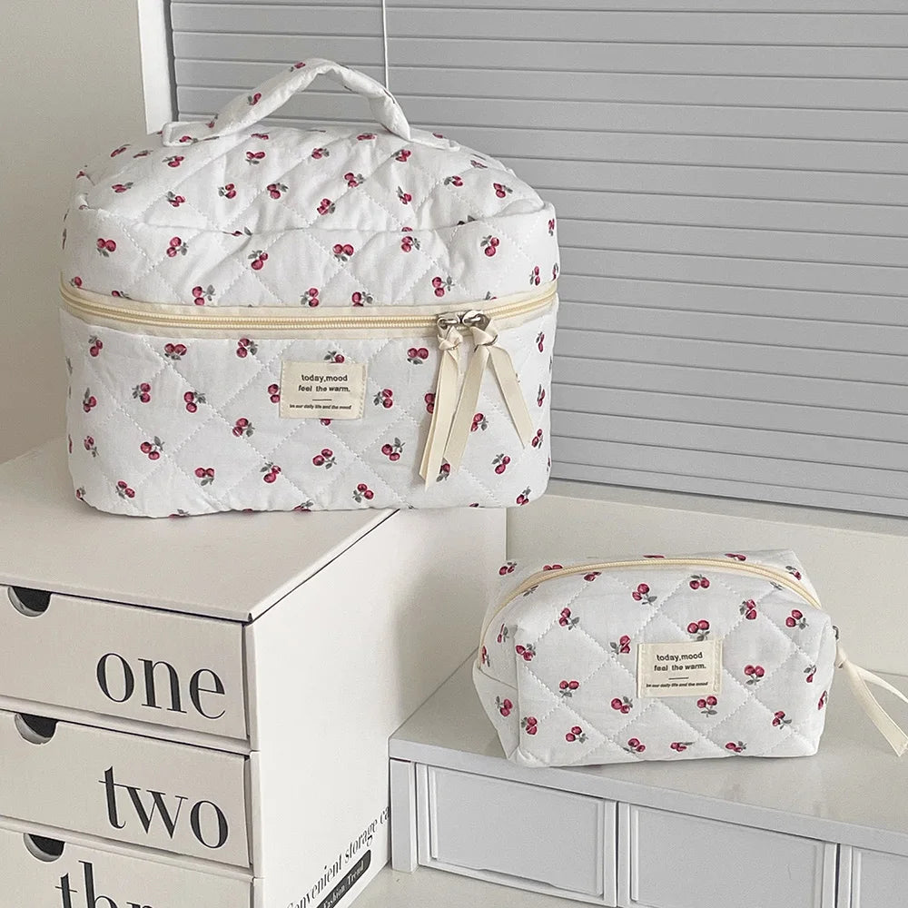 Fashion Cherry Tote Women Makeup Bag