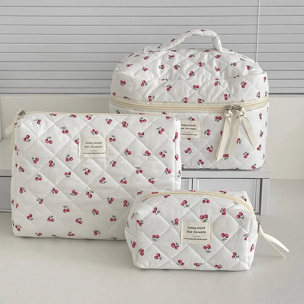Fashion Cherry Tote Women Makeup Bag