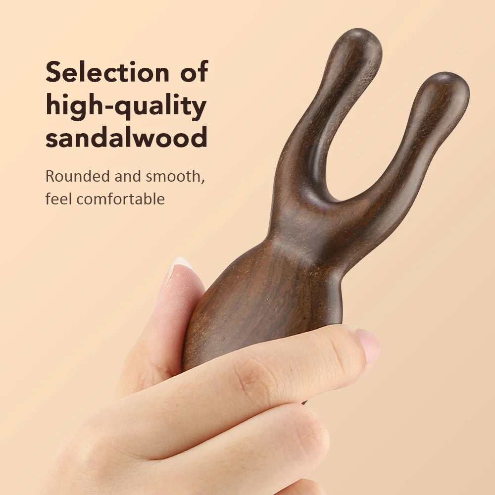 Sandalwood Facial Lifting Meridian Comb Massager