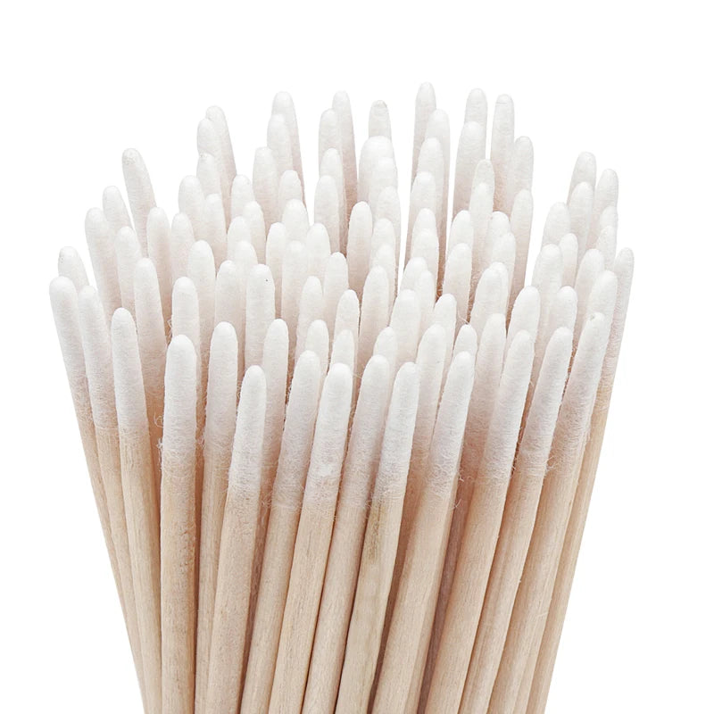 100/300 Pcs Disposable Ultra-Small Cotton Swabs – Lint-Free Micro Brushes for Precision Cleaning