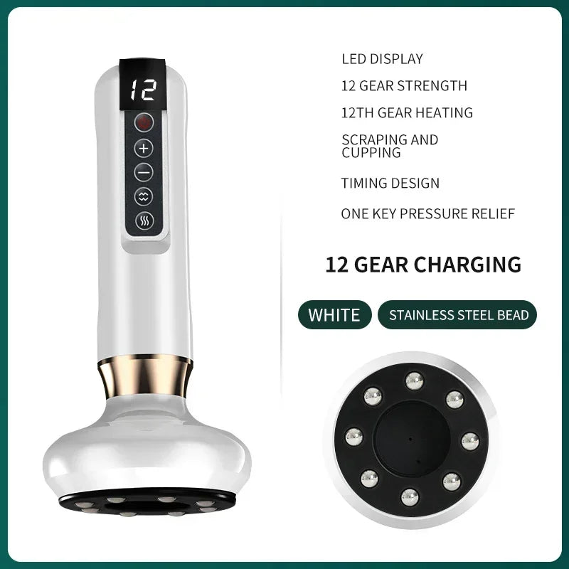 Tricolor Electric Massager GuaSha Anti Cellulite Vacuum Suction Cup