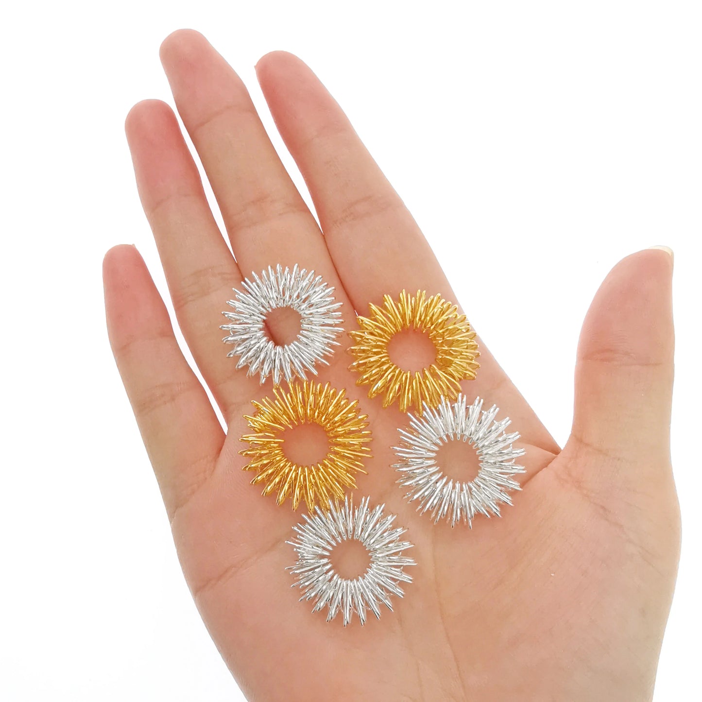 5pcs/Lot Finger Massage Ring Acupuncture Ring