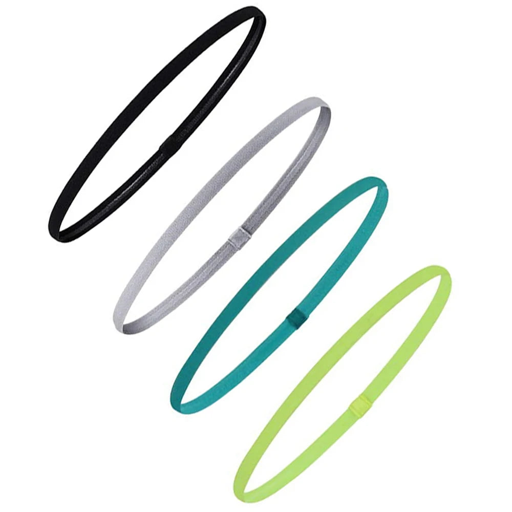 4 Pcs Thick Non-Slip Elastic Sport Headbands