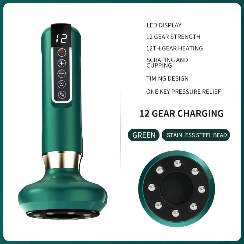 Tricolor Electric Massager GuaSha Anti Cellulite Vacuum Suction Cup