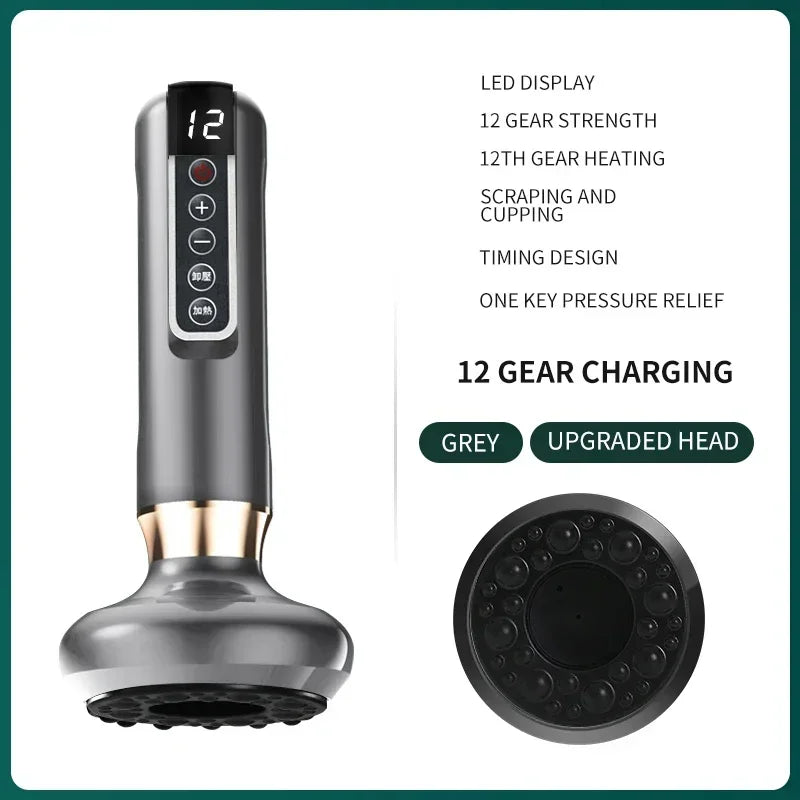 Tricolor Electric Massager GuaSha Anti Cellulite Vacuum Suction Cup