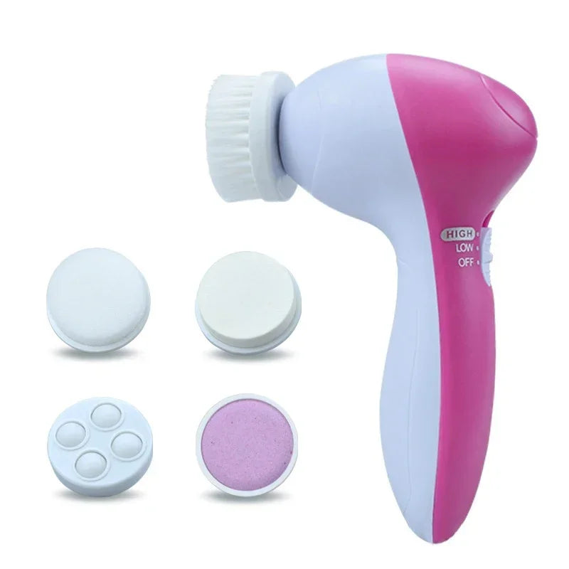 5-in-1 Facial Cleanser and Massager – Multi-Function Skin Care Tool for Deep Cleansing and Rejuvenation