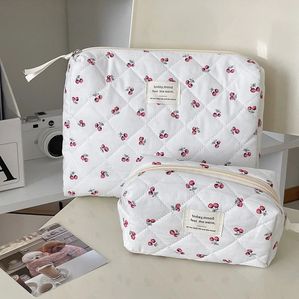 Fashion Cherry Tote Women Makeup Bag