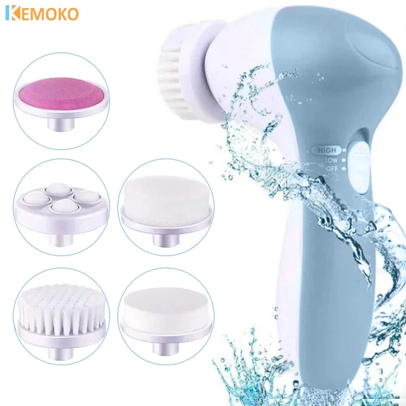 5-in-1 Facial Cleanser and Massager – Multi-Function Skin Care Tool for Deep Cleansing and Rejuvenation