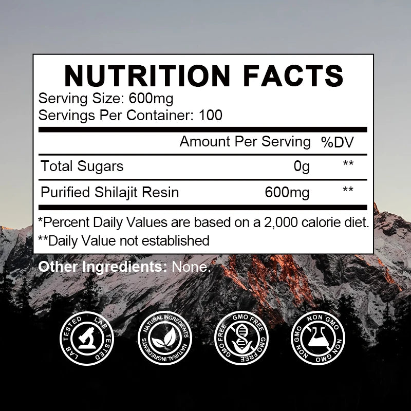 60g 100% Himalaya Pure Shilajit Resin Original Mineral Health Supplement
