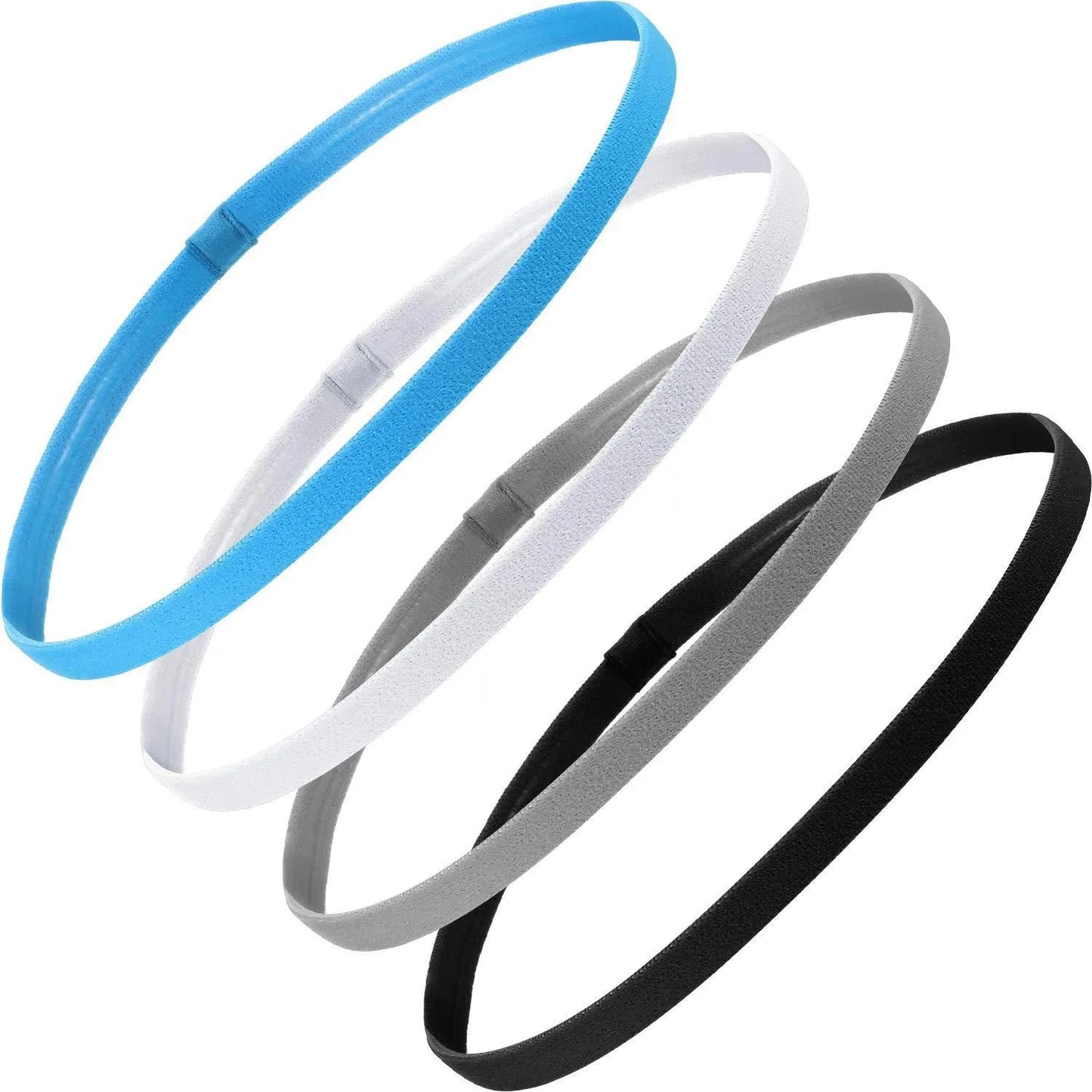 4 Pcs Thick Non-Slip Elastic Sport Headbands