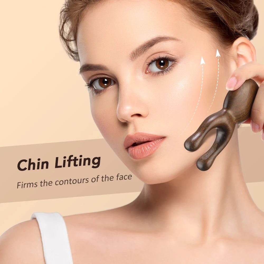 Sandalwood Facial Lifting Meridian Comb Massager