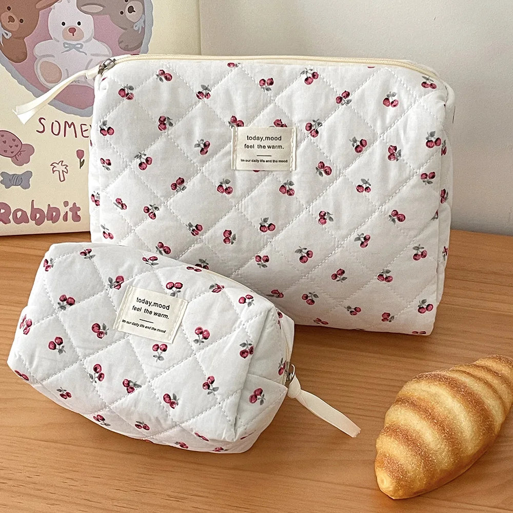 Fashion Cherry Tote Women Makeup Bag