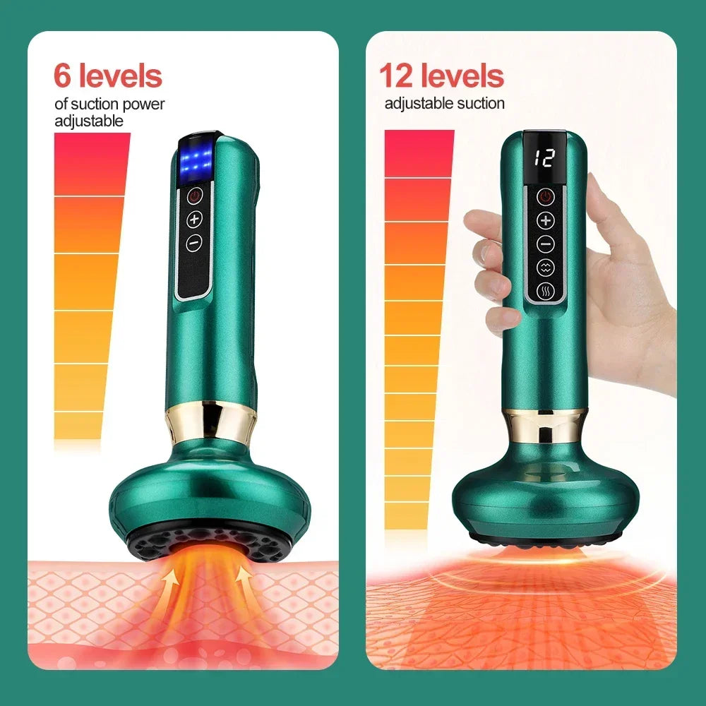 Tricolor Electric Massager GuaSha Anti Cellulite Vacuum Suction Cup