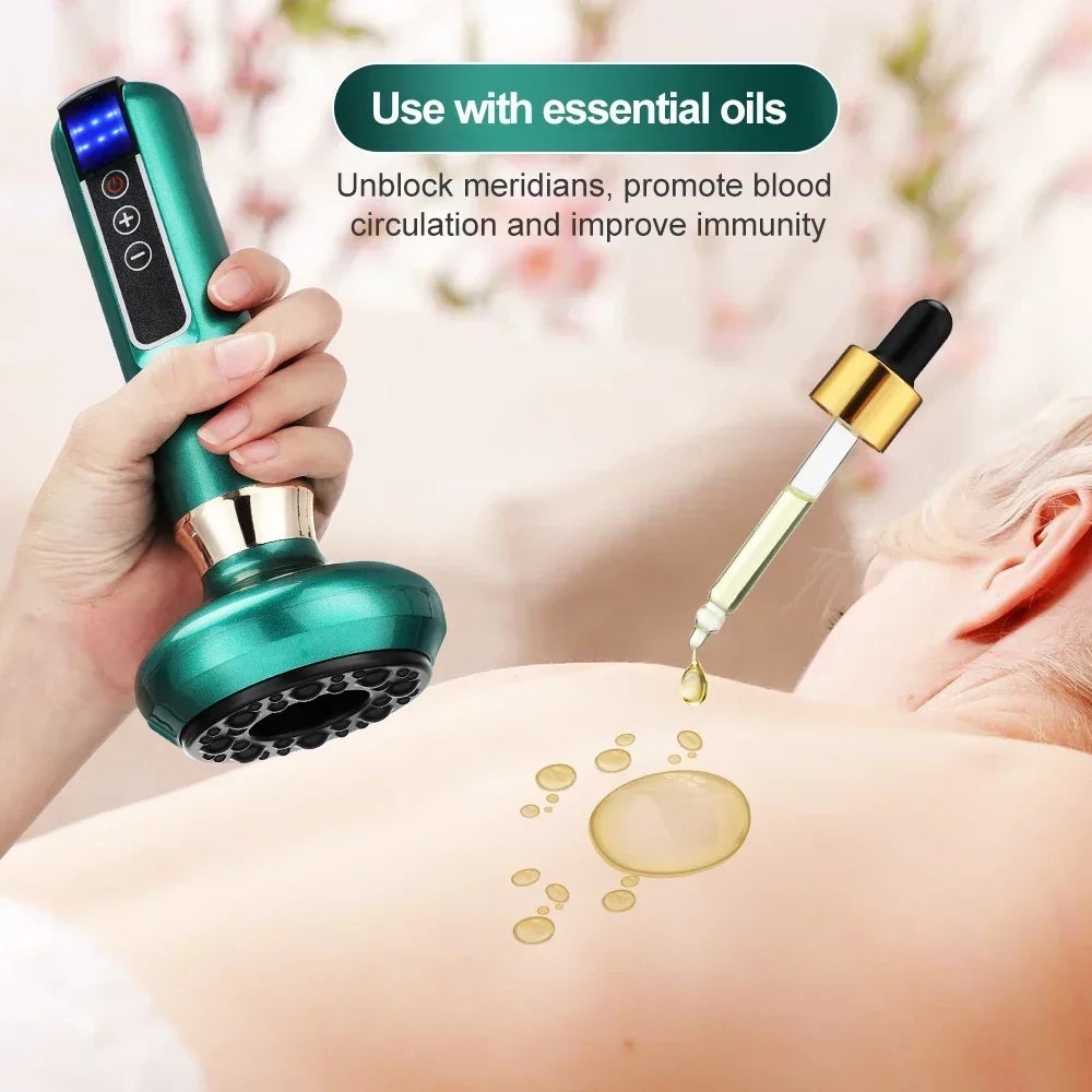Tricolor Electric Massager GuaSha Anti Cellulite Vacuum Suction Cup