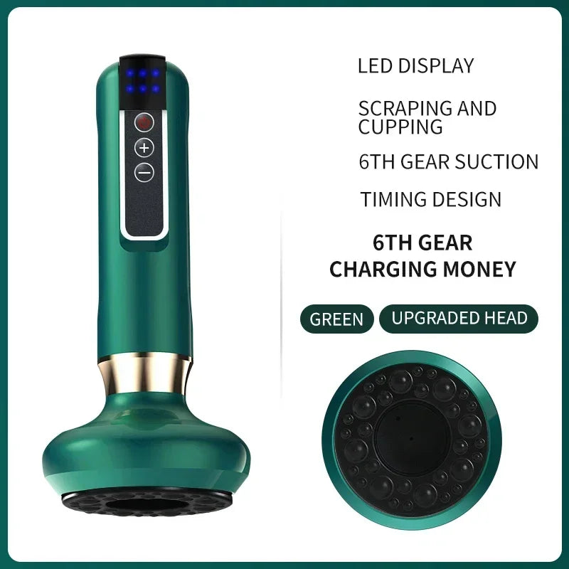 Tricolor Electric Massager GuaSha Anti Cellulite Vacuum Suction Cup