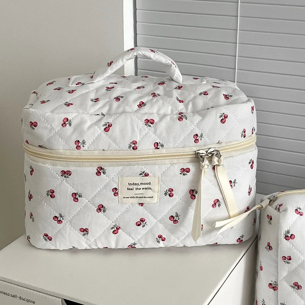 Fashion Cherry Tote Women Makeup Bag