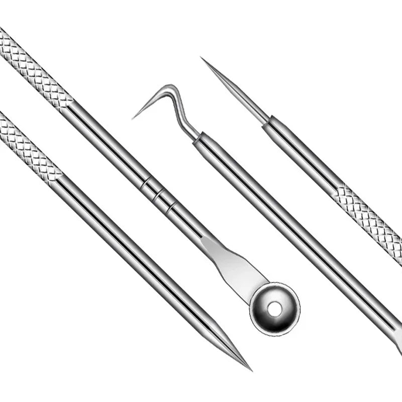 Professional Blackhead Clip Pimples Tweezer Set – 3 to 8 Pieces for Acne & Comedone Extraction