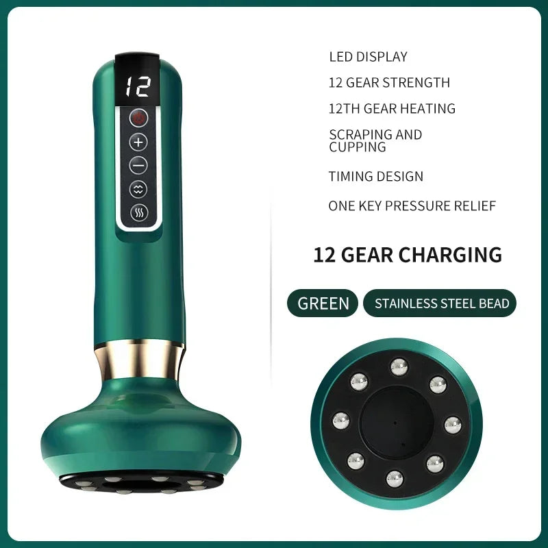 Tricolor Electric Massager GuaSha Anti Cellulite Vacuum Suction Cup