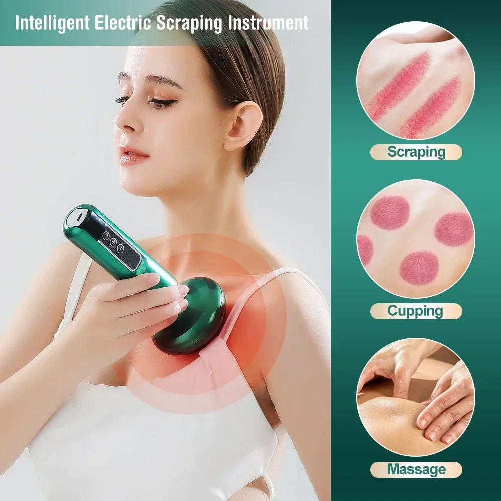 Tricolor Electric Massager GuaSha Anti Cellulite Vacuum Suction Cup