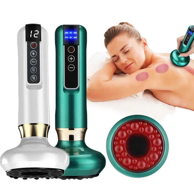 Tricolor Electric Massager GuaSha Anti Cellulite Vacuum Suction Cup