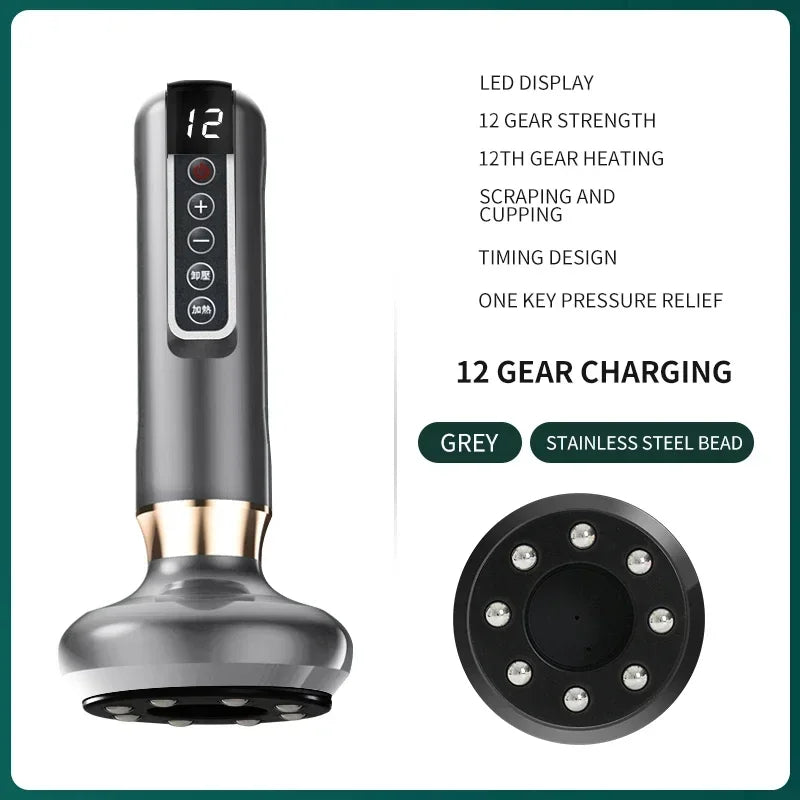 Tricolor Electric Massager GuaSha Anti Cellulite Vacuum Suction Cup