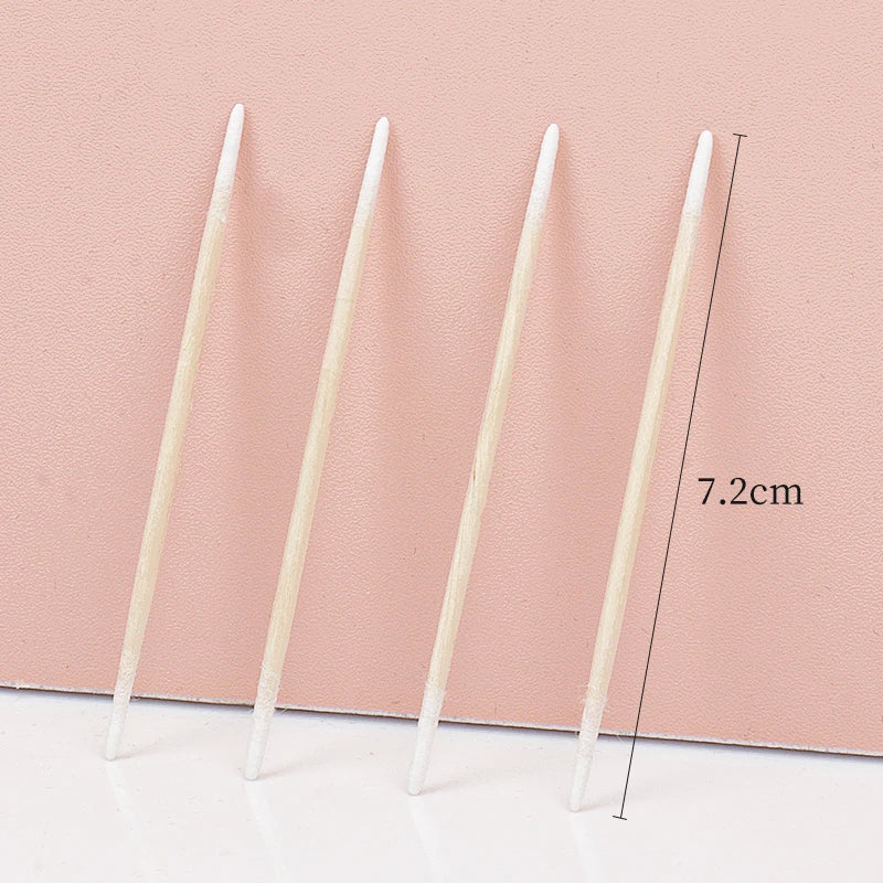 100/300 Pcs Disposable Ultra-Small Cotton Swabs – Lint-Free Micro Brushes for Precision Cleaning