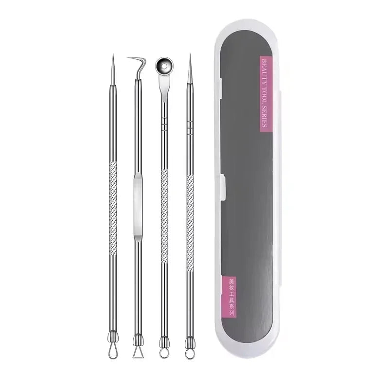 Professional Blackhead Clip Pimples Tweezer Set – 3 to 8 Pieces for Acne & Comedone Extraction
