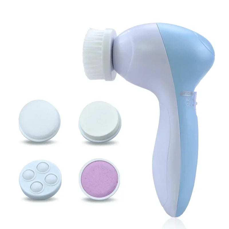 5-in-1 Facial Cleanser and Massager – Multi-Function Skin Care Tool for Deep Cleansing and Rejuvenation