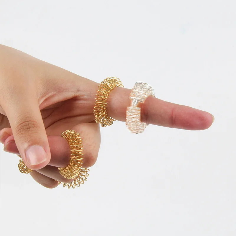 5pcs/Lot Finger Massage Ring Acupuncture Ring