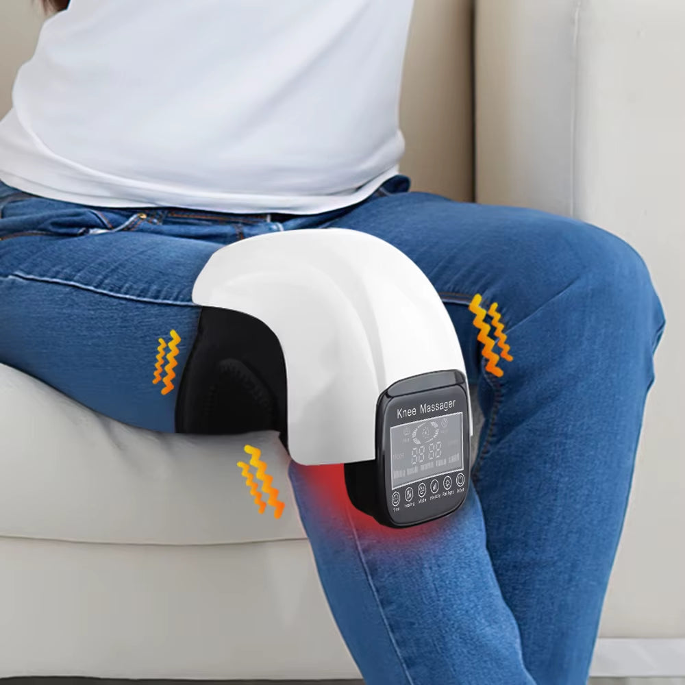 Electric Heating Knee Massager Air Pressure Vibration Infrared Joint Pads Physiotherapy Instrument Pain Relief Health Care