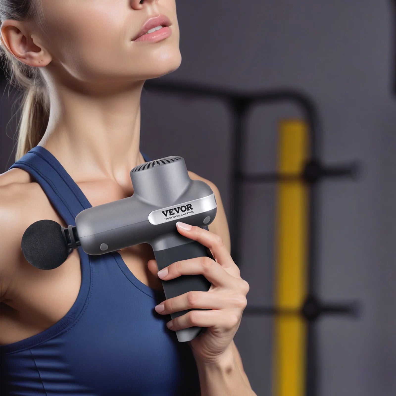 Ultimate VEVOR Deep Tissue Massage Gun - 5 Speed Levels, 6 Attachments, Powerful Pain Relief for Athletes and Muscle Relaxation