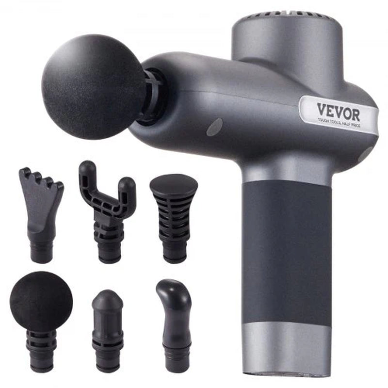 Ultimate VEVOR Deep Tissue Massage Gun - 5 Speed Levels, 6 Attachments, Powerful Pain Relief for Athletes and Muscle Relaxation