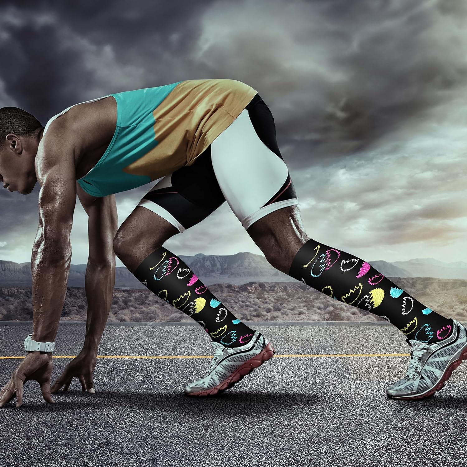 Copper Compression Socks for Women & Men Circulation (8 Pairs) - Best for Running Athletic Cycling - 15-20 Mmhg