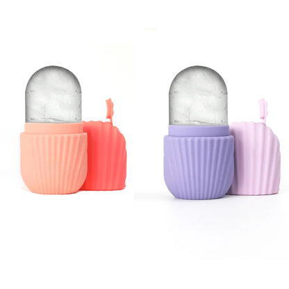 Silicone Ice Roller Massager – Reusable Facial Cooling Tool for Skin Rejuvenation and Puffiness Reduction