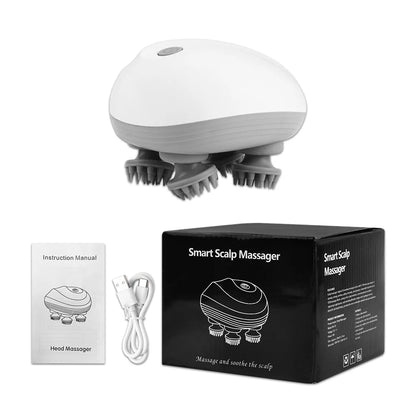 Electric Head Scalp Massager with 4 Kneading Massage