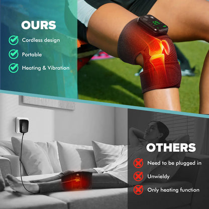 Knee Heating Massager Joint Physiotherapy Hot Compress Vibration Massage