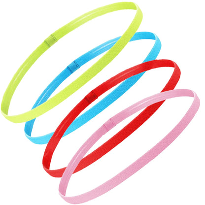 4 Pcs Thick Non-Slip Elastic Sport Headbands