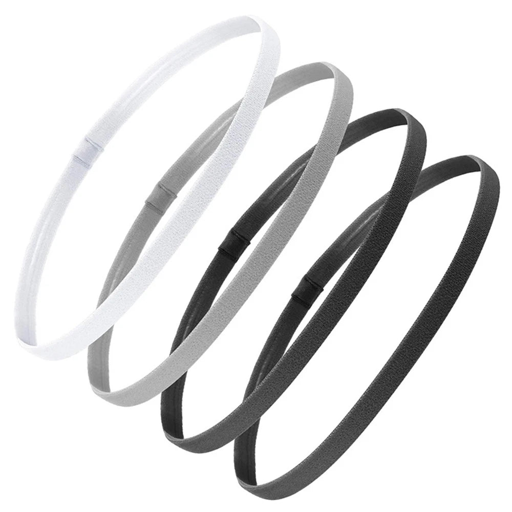 4 Pcs Thick Non-Slip Elastic Sport Headbands