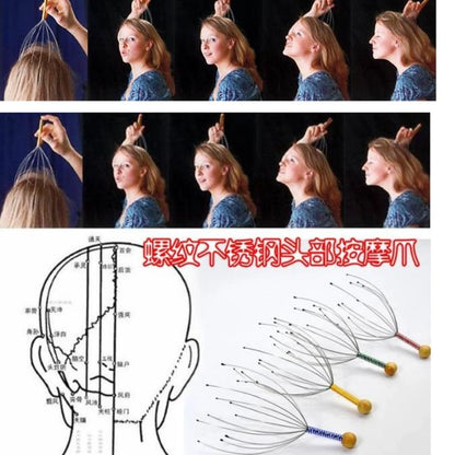 Head Massager Head Scratching Octopus Scalp