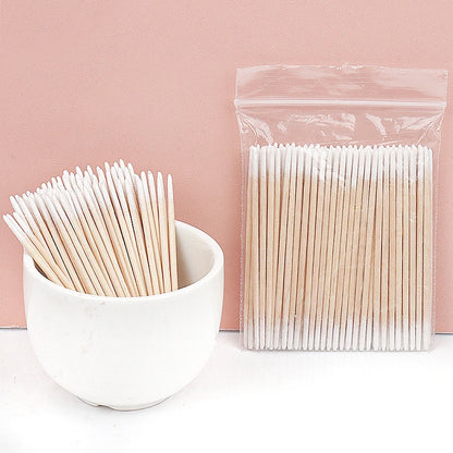 100/300 Pcs Disposable Ultra-Small Cotton Swabs – Lint-Free Micro Brushes for Precision Cleaning
