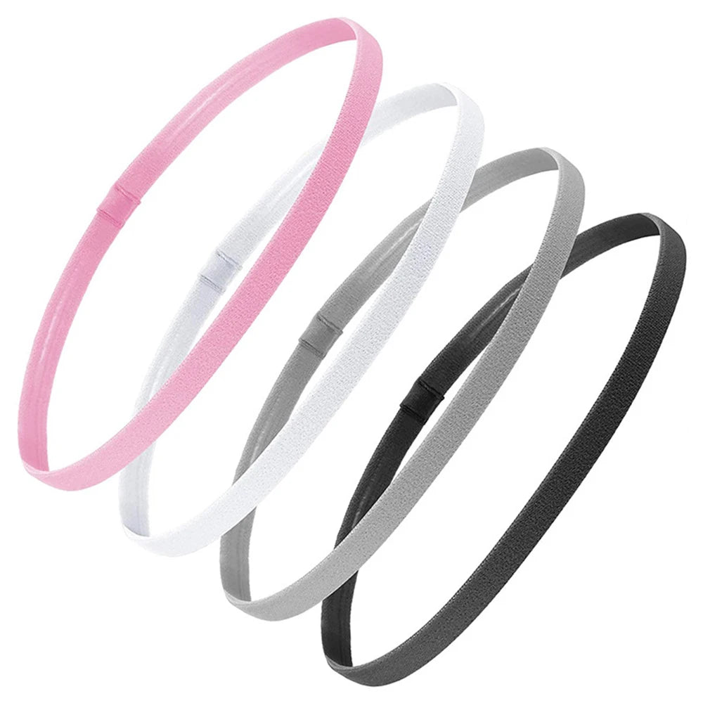 4 Pcs Thick Non-Slip Elastic Sport Headbands