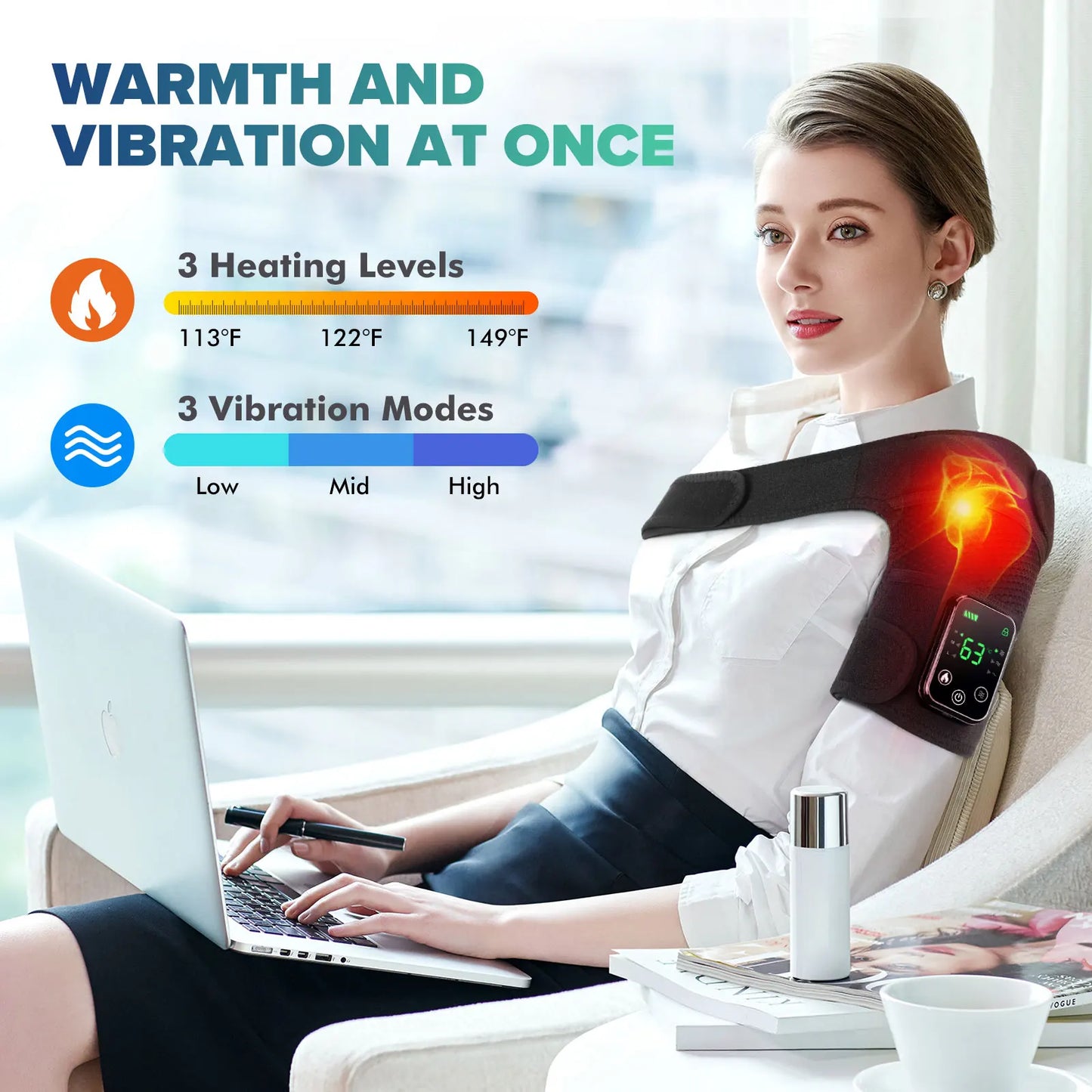 Knee Heating Massager Joint Physiotherapy Hot Compress Vibration Massage
