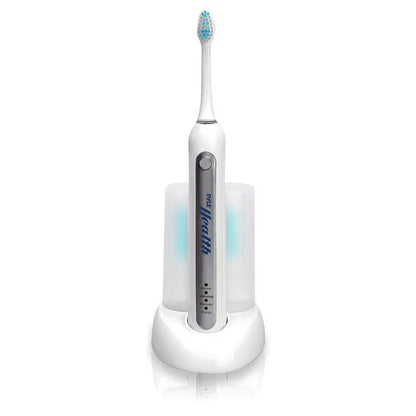 -HEALTH PHLTBS51WT -  Health Ultrasonic Wave Reable Electric Toothbrush with Automatic Dock Base, Ultraviolet Brush Head Sanitizer and Ultra Quiet Operation (White)